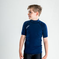 Short Sleeve Rashvest Boys, Youth, Kids - navy blue front