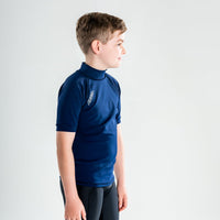 Short Sleeve Rashvest Boys, Youth, Kids - navy blue side