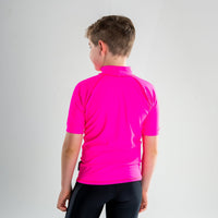 Short Sleeve Rashvest Boys, Youth, Kids - pink back