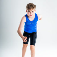 Standard Back Singlet Rashvest Boys, Youth, Kids - royal Blue front