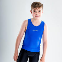 Racer Back Singlet Rashvest Boys, Youth, Kids - royal blue front