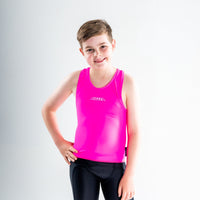 Standard Back Singlet Rashvest Boys, Youth, Kids - pink front