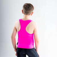 Racer Back Singlet Rashvest Boys, Youth, Kids - pink back