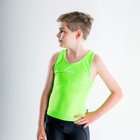 Standard Back Singlet Rashvest Boys, Youth, Kids - green front
