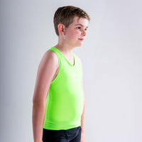 Racer Back Singlet Rashvest Boys, Youth, Kids - green front