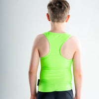 Racer Back Singlet Rashvest Boys, Youth, Kids - green back