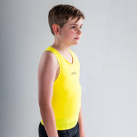 Racer Back Singlet Rashvest Boys, Youth, Kids - yellow side
