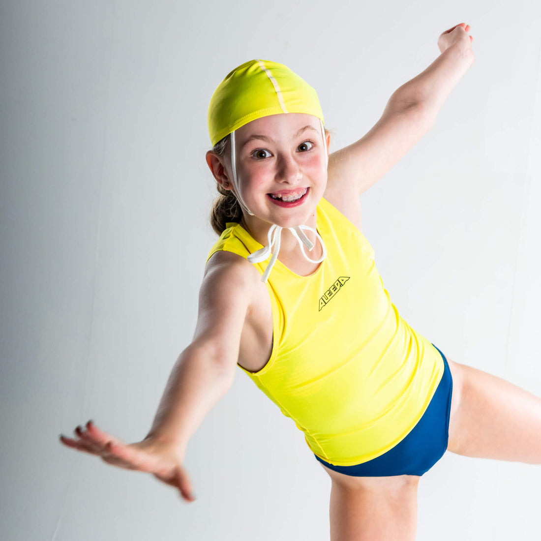 Surf Life Saving Cap - Girls Kids Youth Yellow front