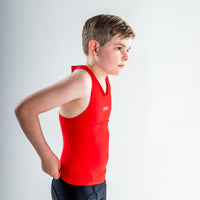 Racer Back Singlet Rashvest Boys, Youth, Kids - red side