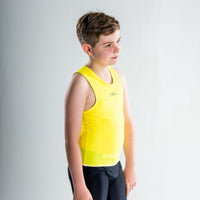 Standard Back Singlet Rashvest Boys, Youth, Kids - yellow side