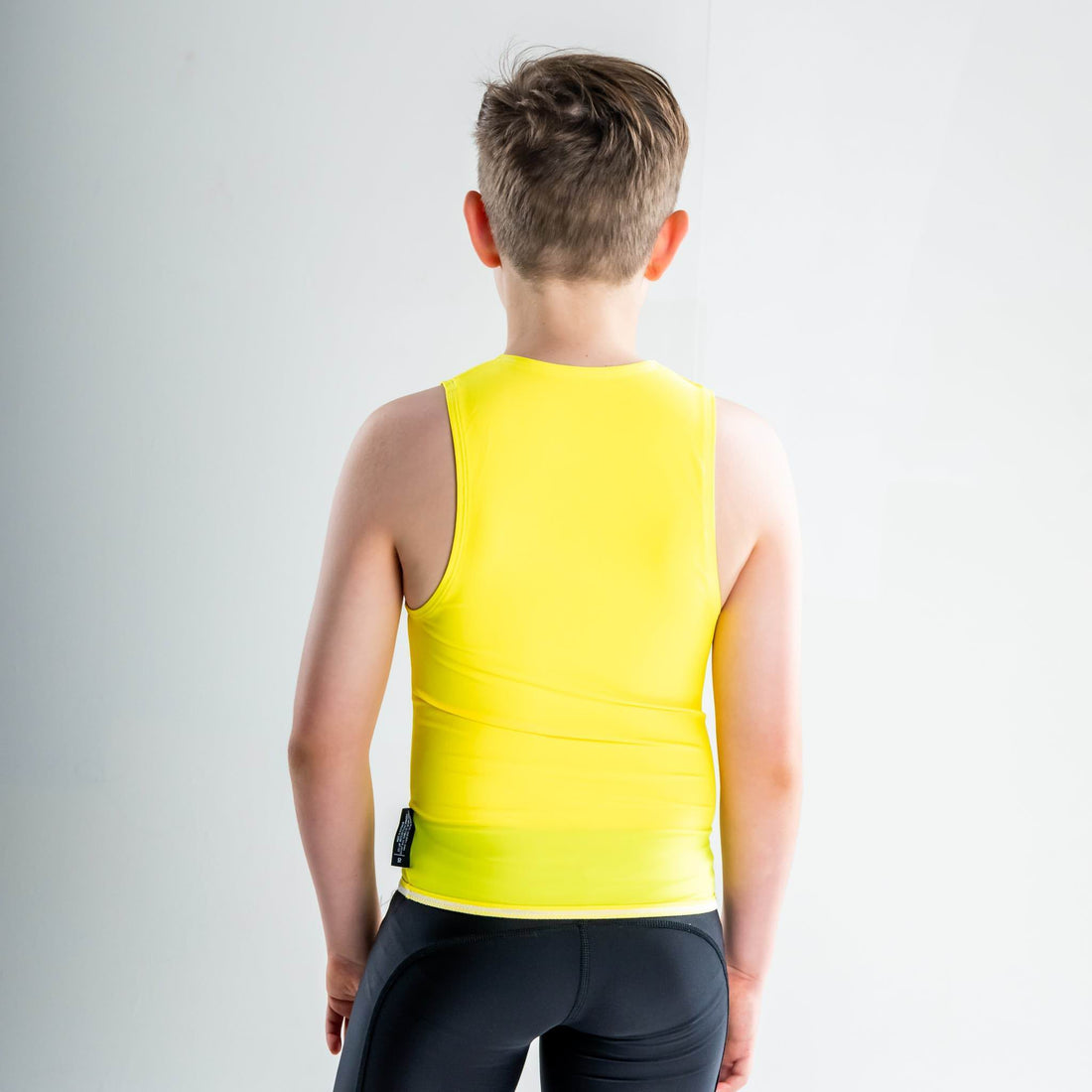 Standard Back Singlet Rashvest Boys, Youth, Kids - yellow back