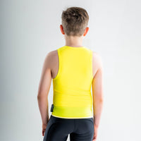 Standard Back Singlet Rashvest Boys, Youth, Kids - yellow back
