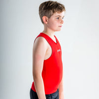 Standard Back Singlet Rashvest Boys, Youth, Kids - red side