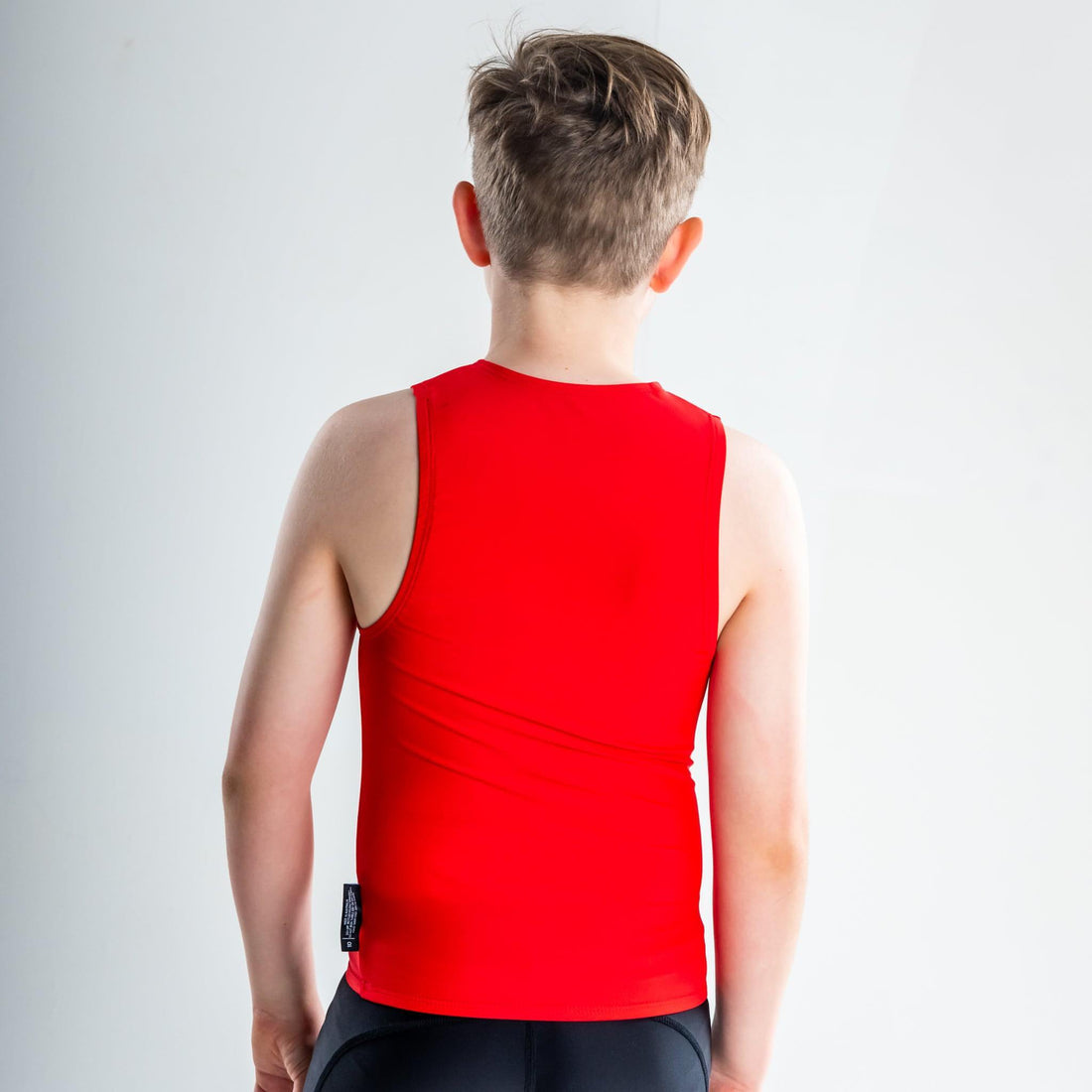 Standard Back Singlet Rashvest Boys, Youth, Kids - red back