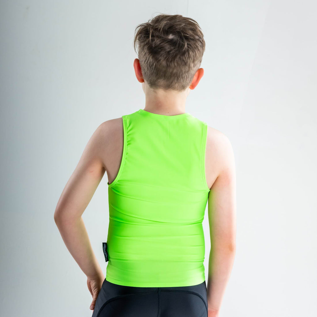 Standard Back Singlet Rashvest Boys, Youth, Kids - green back