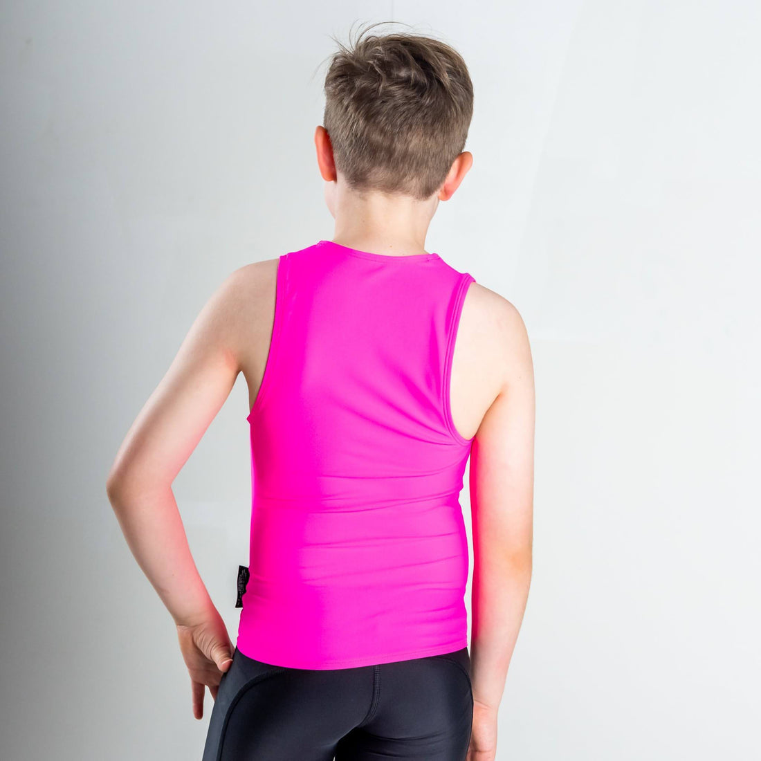 Standard Back Singlet Rashvest Boys, Youth, Kids - pink back