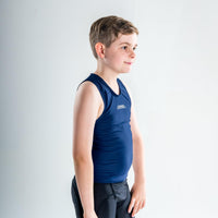 Standard Back Singlet Rashvest Boys, Youth, Kids - navy blue side