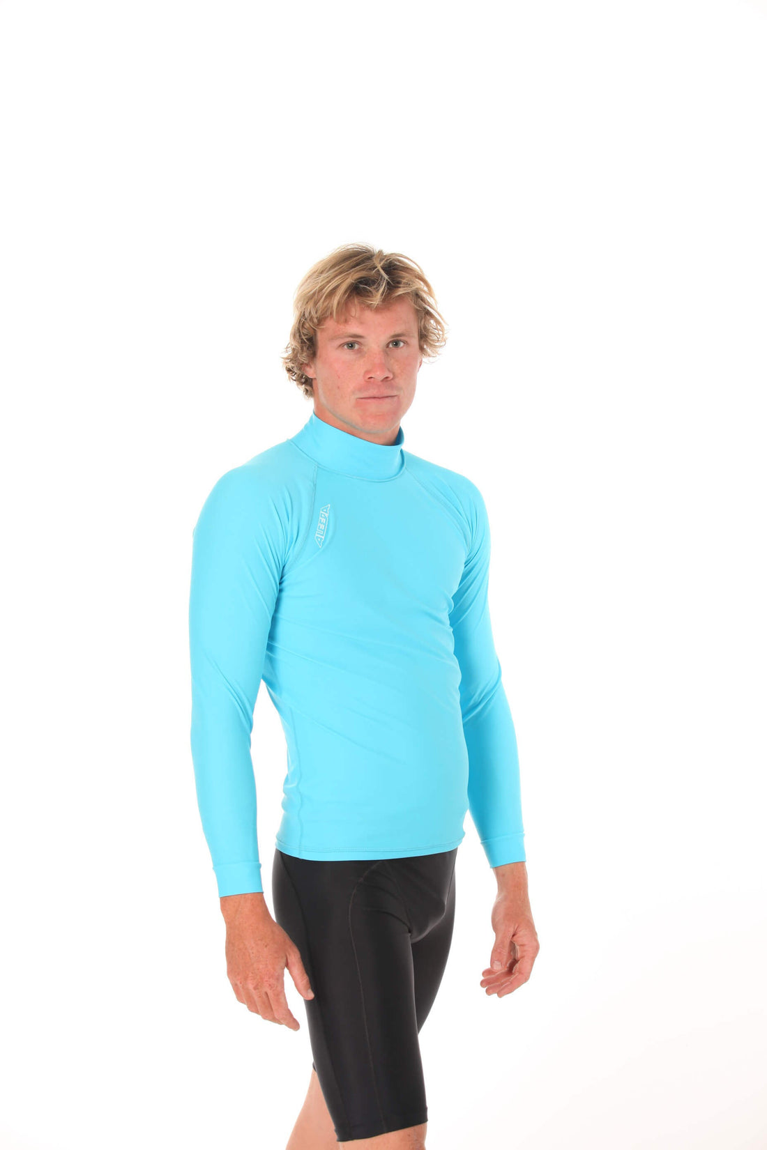 Rashvest Long Sleeve Mens adult - teal aqua side