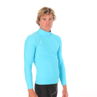 Rashvest Long Sleeve Mens adult - teal aqua side