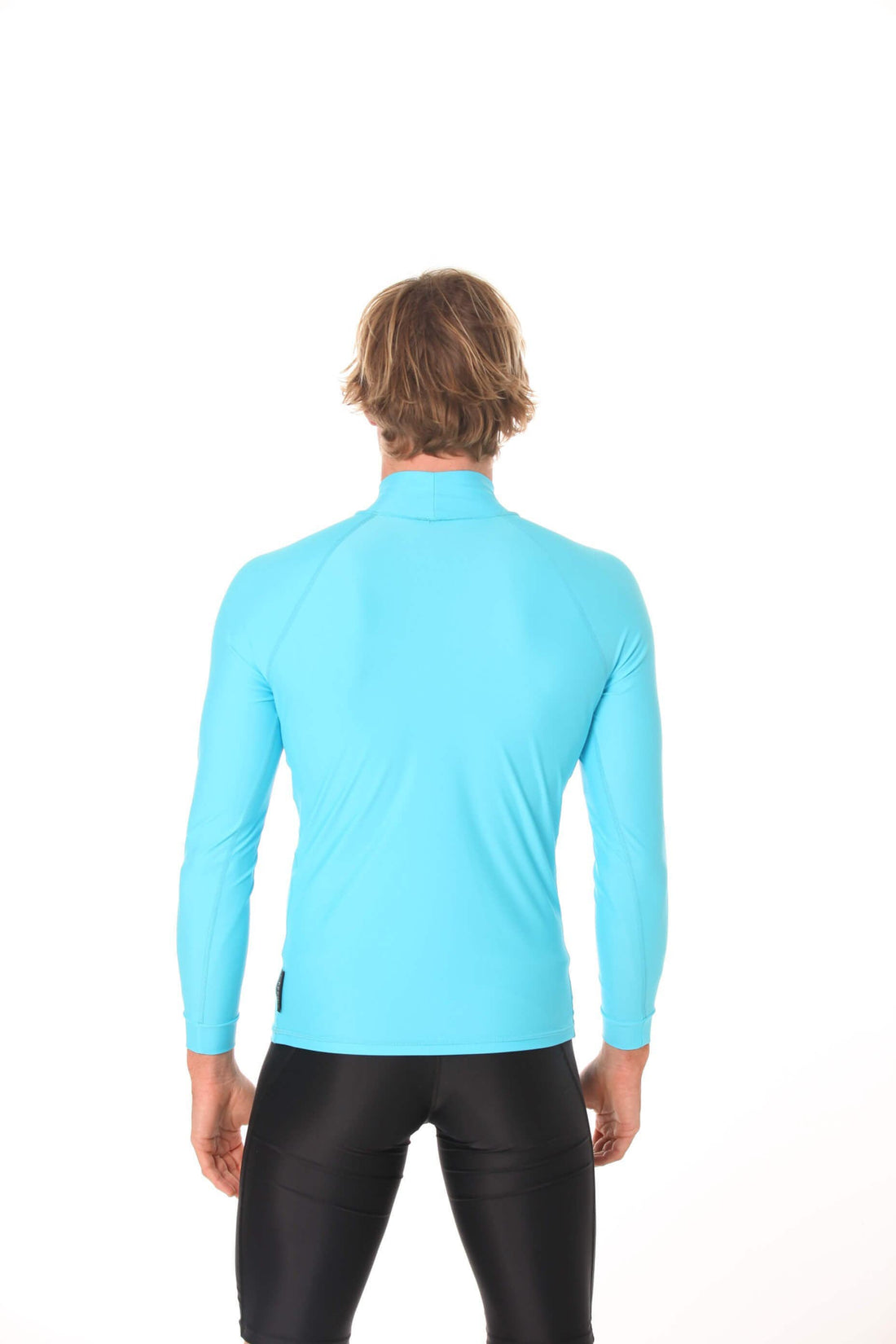 Rashvest Long Sleeve Mens adult - teal aqua back