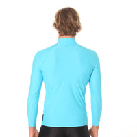 Rashvest Long Sleeve Mens adult - teal aqua back