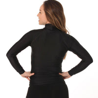 Long Sleeve Rashvest Womens, Adult - black back