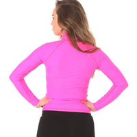Long Sleeve Rashvest Womens, Adult - pink back