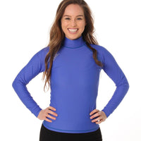 Long Sleeve Rashvest Womens, Adult - royal blue front