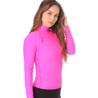 Long Sleeve Rashvest Womens, Adult - pink side