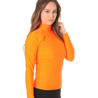 Long Sleeve Rashvest Womens, Adult - orange side