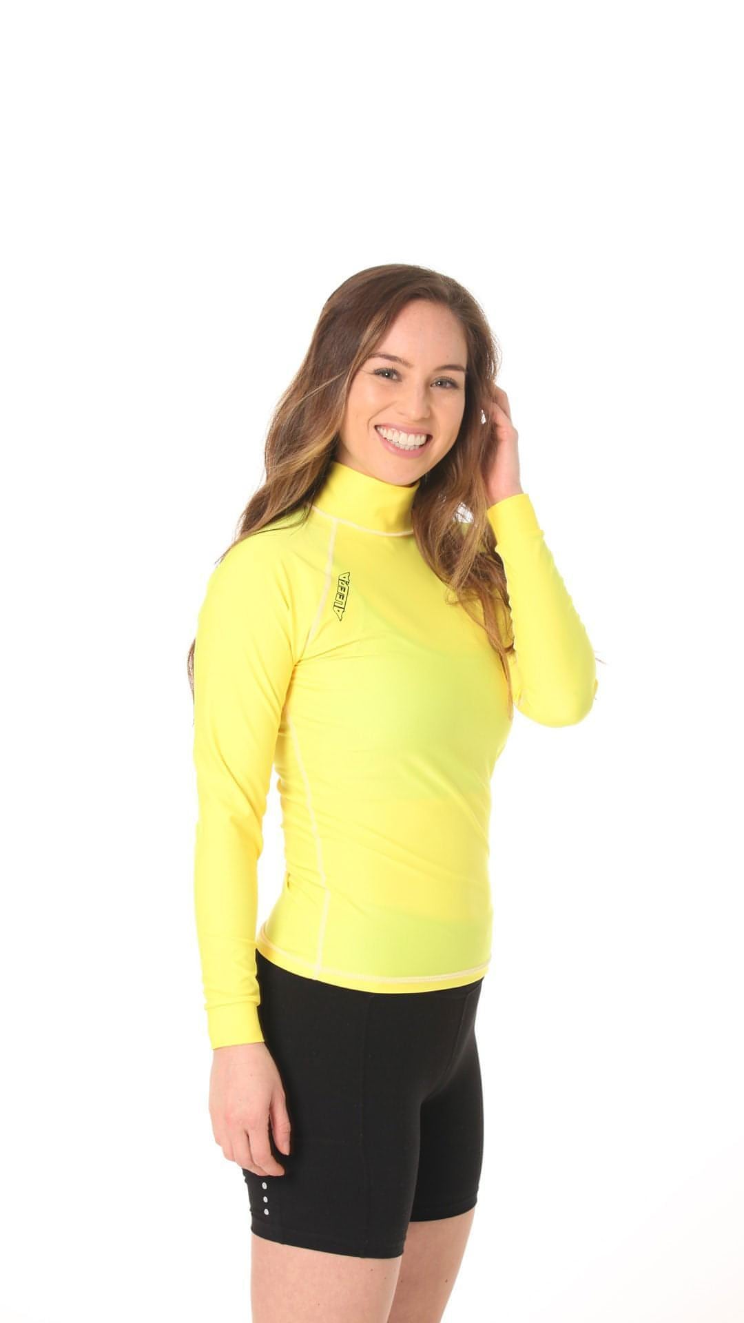 Long Sleeve Rashvest Womens, Adult - yellow side