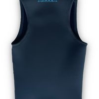 Wetsuit Singlet, Tank, 2mm, Mens, Adult , Charcoal - back flat lay