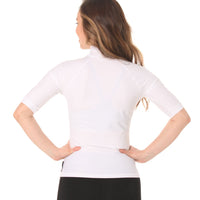Short Sleeve Rashvest Womens, Adult - white back