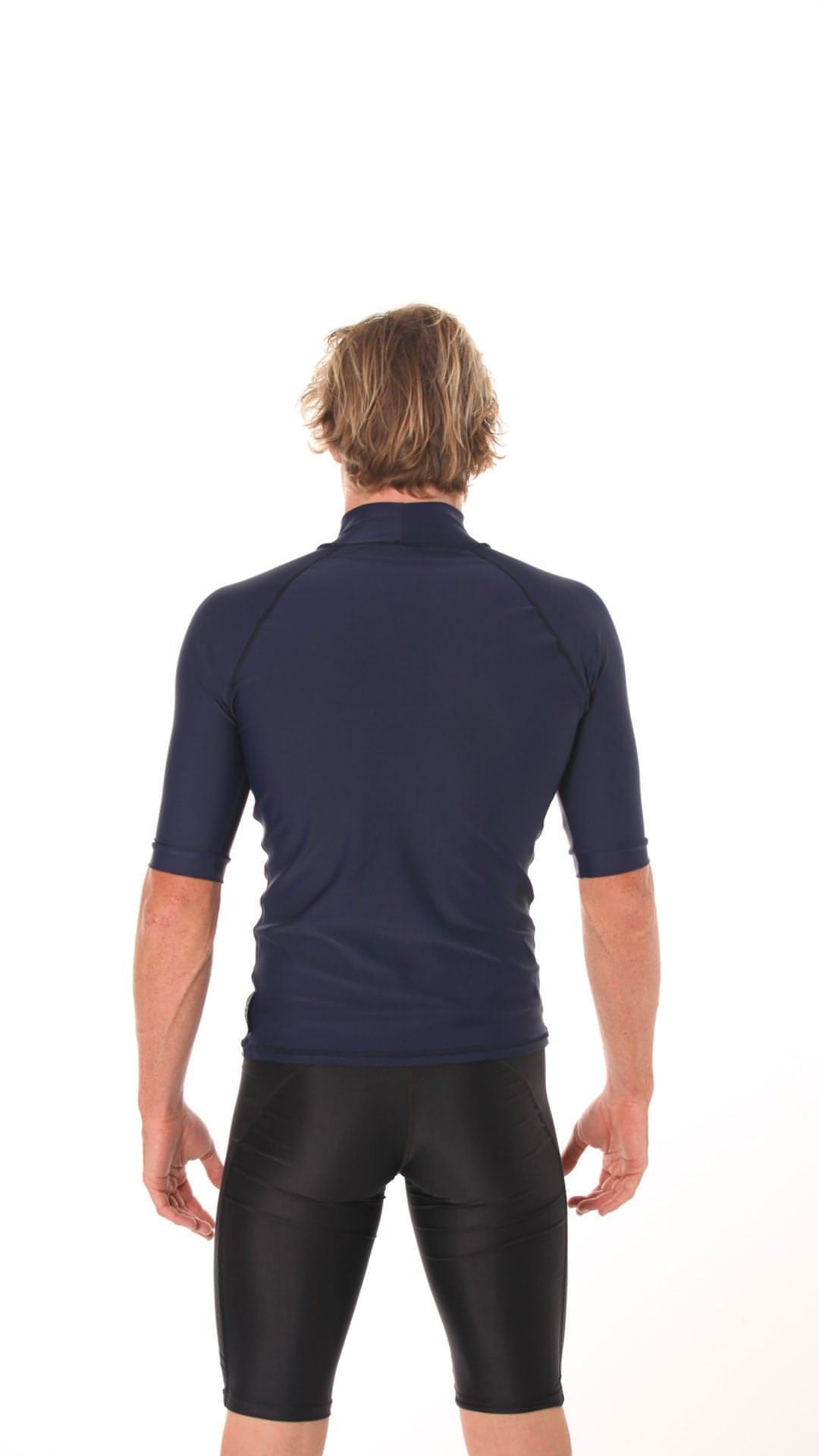 Rashvest Short Sleeve Mens adult - navy blue back