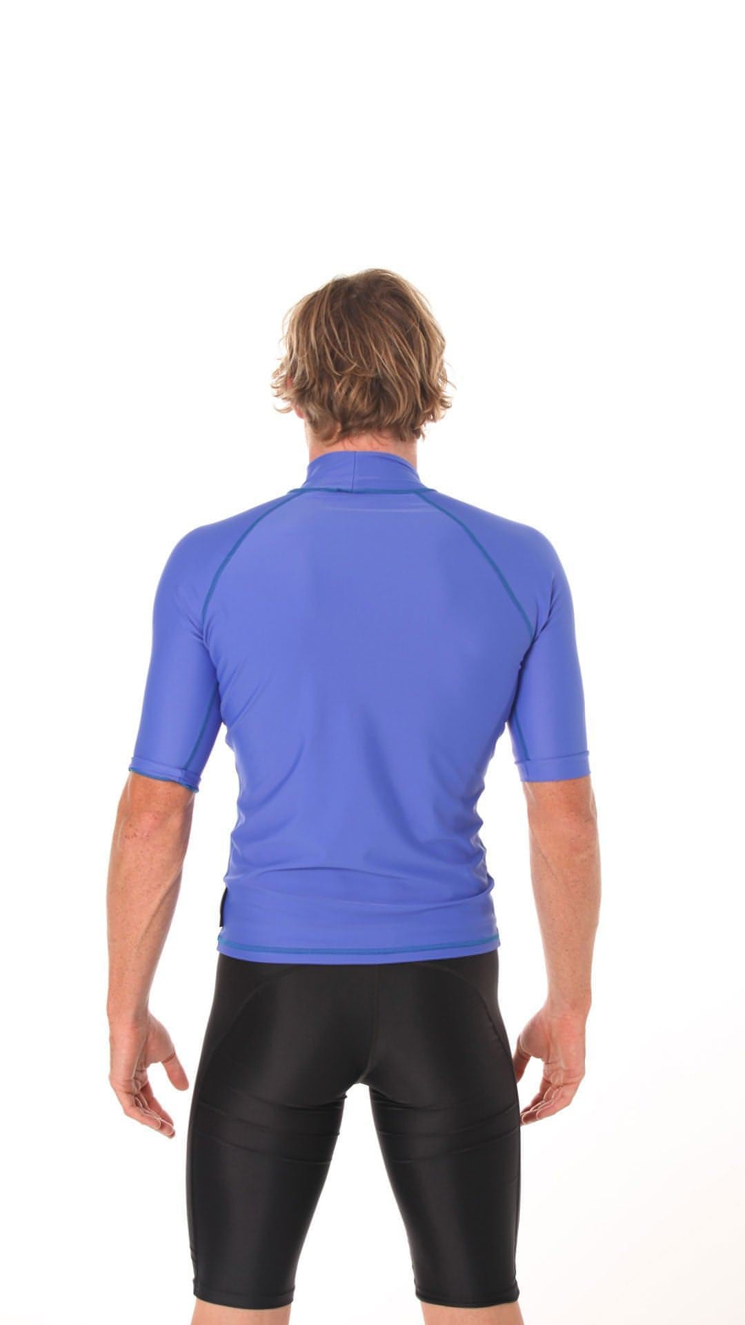 Rashvest Short Sleeve Mens adult - royal blue back