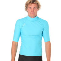 Rashvest Short Sleeve Mens adult - teal aqua front