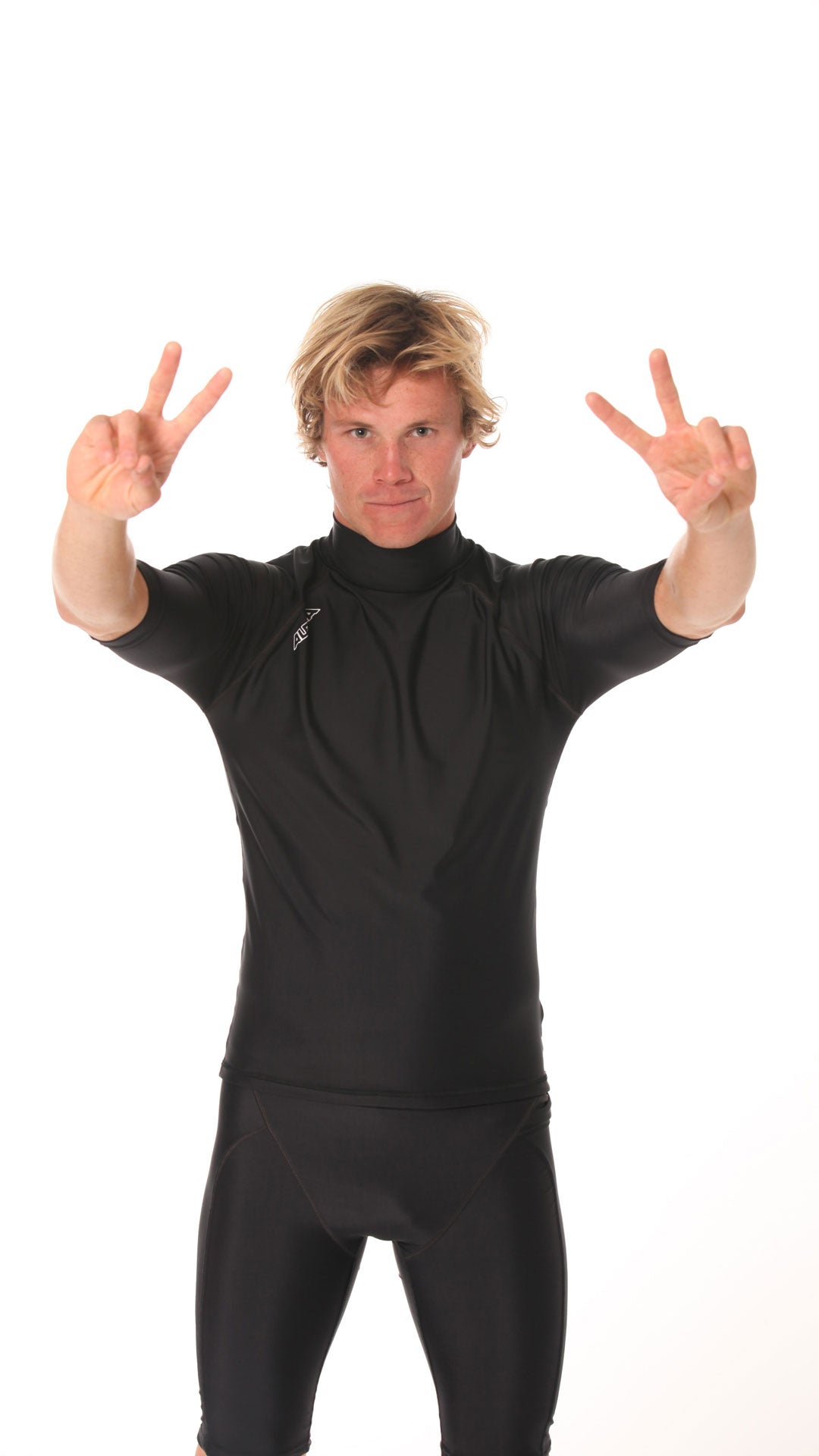 Rashvest Short Sleeve Mens adult - black front