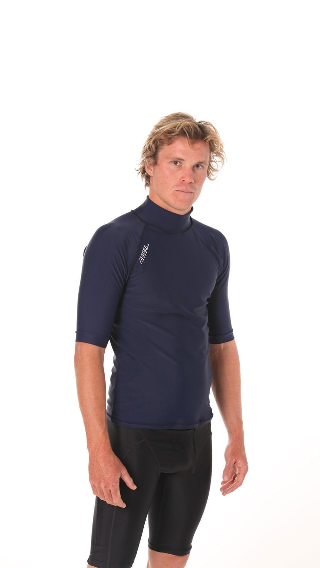 Rashvest Short Sleeve Mens adult - navy blue side