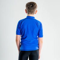 Short Sleeve Rashvest Boys, Youth, Kids - royal blue back