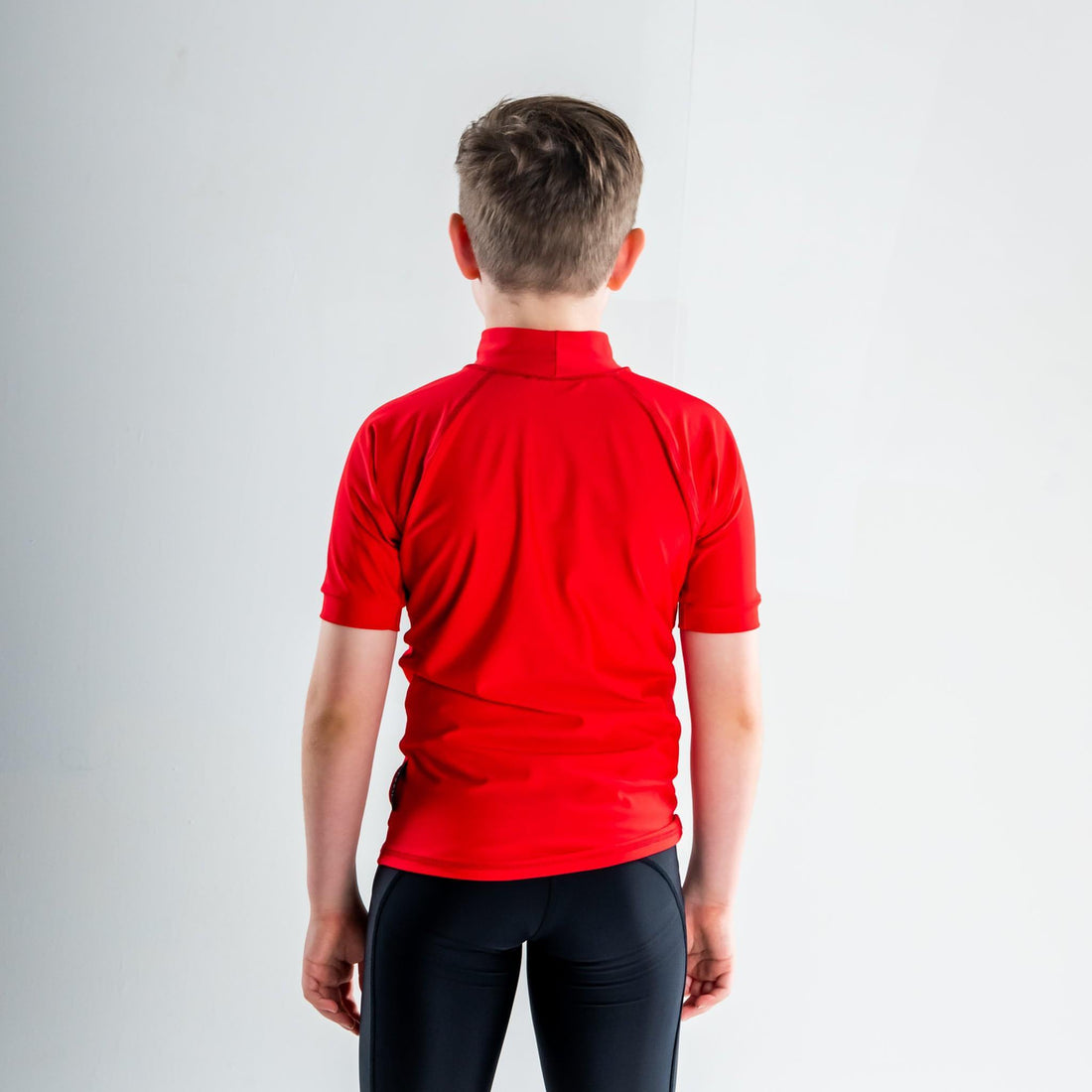 Short Sleeve Rashvest Boys, Youth, Kids - red back