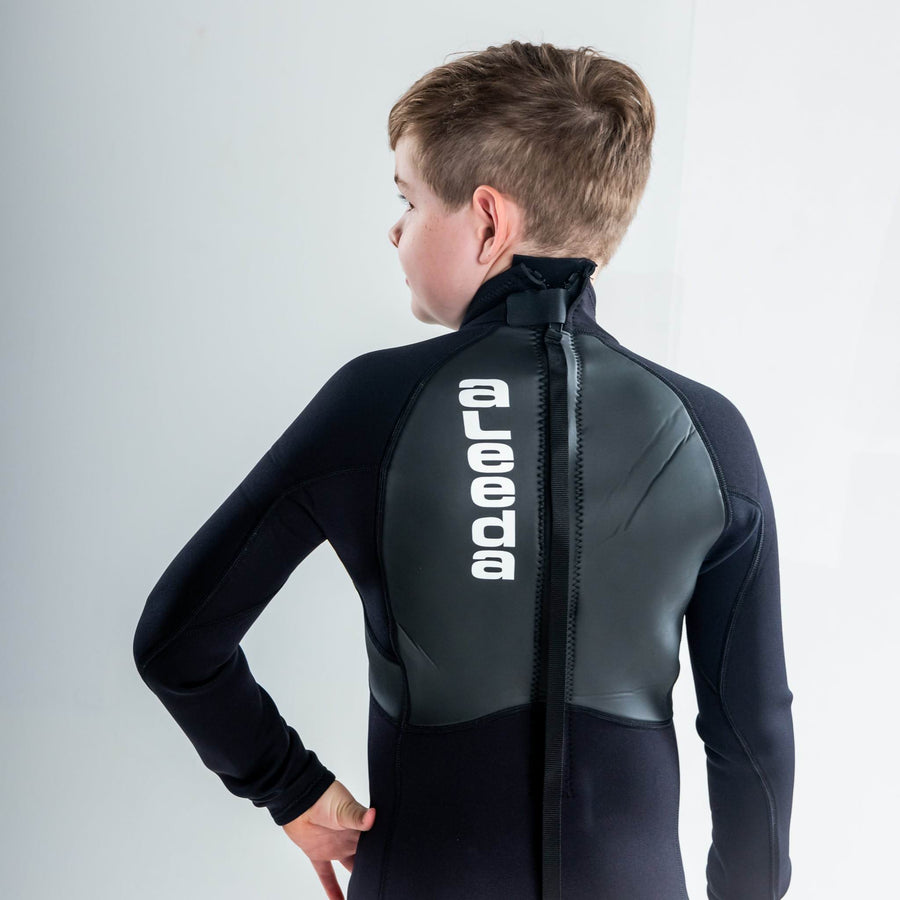 Wetsuit, Steamer, Long Sleeve, Australian made, Boys, Youth - back zip detail