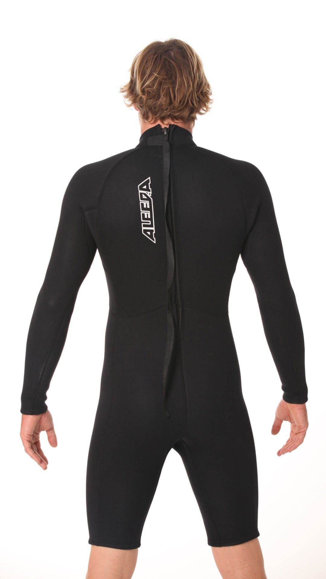 Wetsuit Springsuit, Long Sleeve, 2mm, Mens, Adult - back