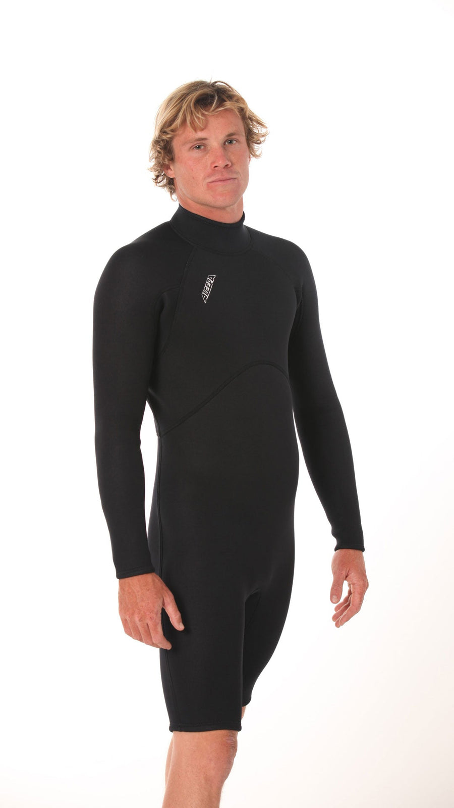 Wetsuit Springsuit, Long Sleeve, 2mm, Mens, Adult - side