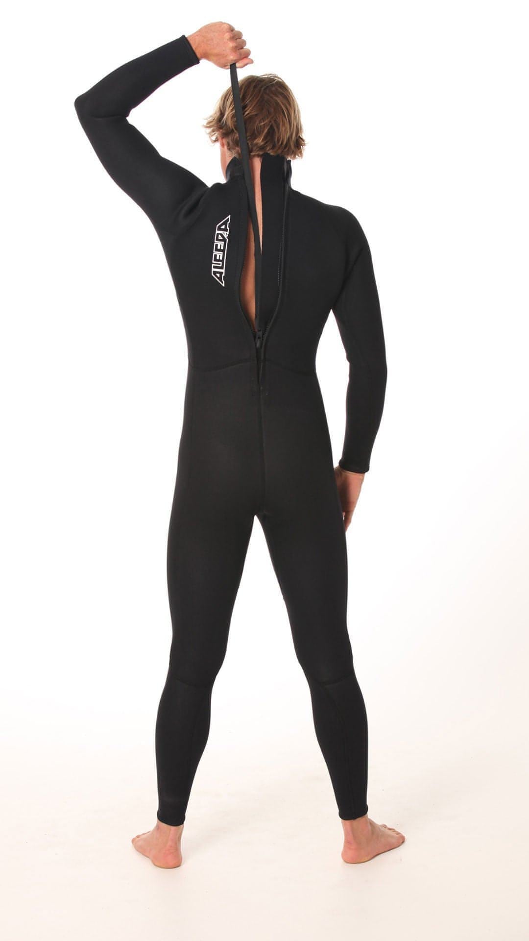 Wetsuit, Steamer, Long Sleeve, Australian made, Mens Adult - Back zipping up