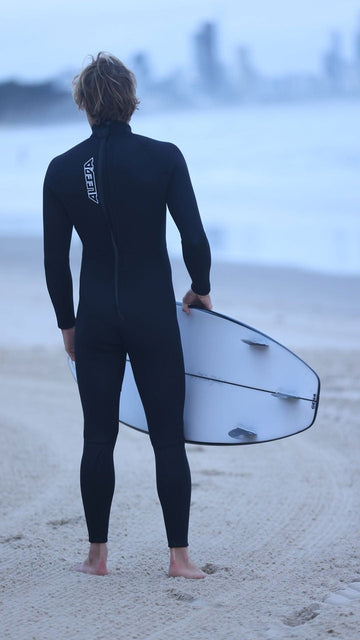 Wetsuit, Steamer, Long Sleeve, Australian made, Mens Adult - Back at the beach