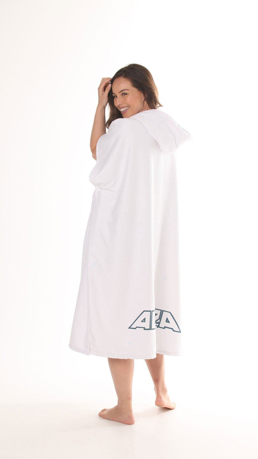 Hooded Towel - Mens, Womens, Unisex Adult White back
