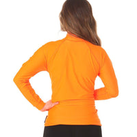 Long Sleeve Rashvest Womens, Adult - orange back