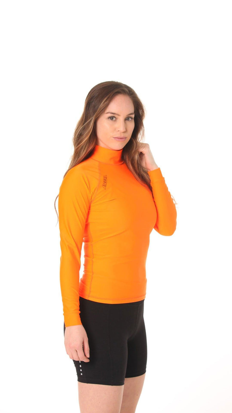 Long Sleeve Rashvest Womens, Adult - orange side