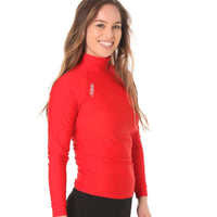 Long Sleeve Rashvest Womens, Adult - red side