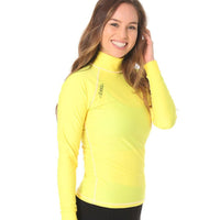 Long Sleeve Rashvest Womens, Adult - yellow side